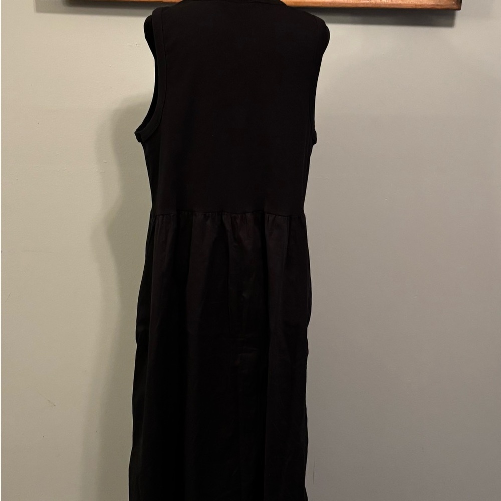 Chico's Black Sleeveless Maxi Dress With Pockets Size 3(16)